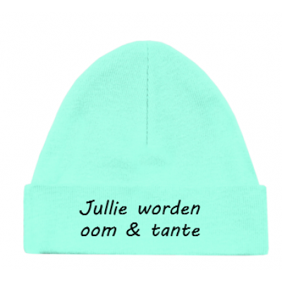 Babymutsje "Jullie worden oom & tante"