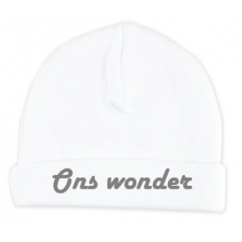 Babymutsje "Ons wonder"