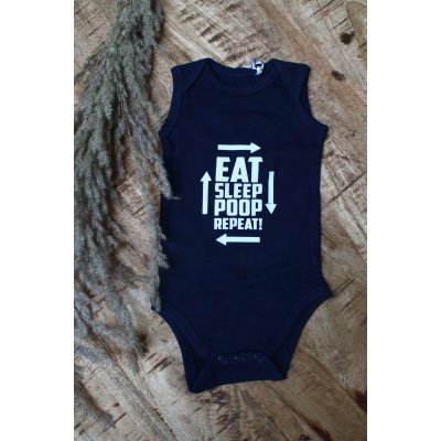Romper "Eat, sleep, poop, repeat" Romper "Eat, sleep, poop, repeat"