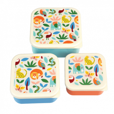 Snackdoosjes natuur (set van 3) - Rex London Snackdoosjes natuur (set van 3) - Rex London