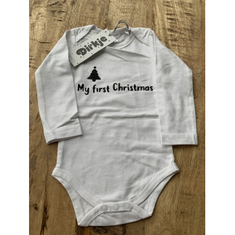 Romper maat 62/68 "My first Christmas"