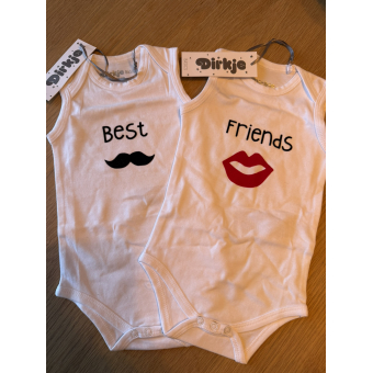 Rompertje tweeling maat 62/68 "Best Friends"