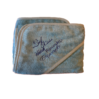 Badcape "Ik ben lief, klein, uniek en bijzonder"