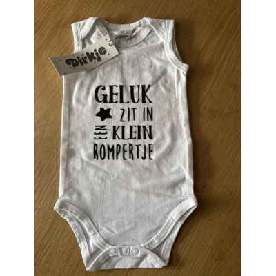 Romper maat 50/56 "Geluk zit in een klein rompertje"