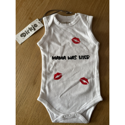 Romper maat 50/56 "Mama was hier"