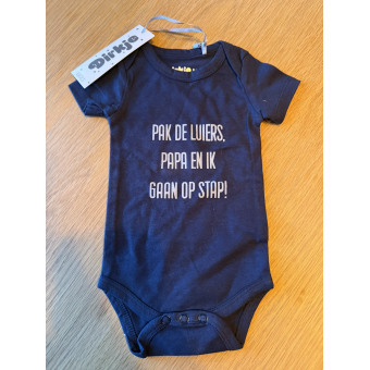 Romper maat 50/56 "Ik ga met papa op stap"