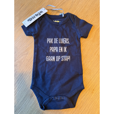 Romper maat 50/56 "Ik ga met papa op stap"