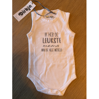 Romper maat 50/56 "Ik heb de leukste mama"