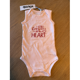 Romper maat 62/68 "I Stole everyones heart"