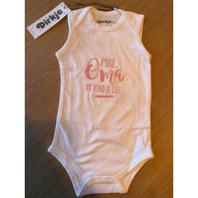 Romper maat 62/68 "Oma ik vindt je lief"
