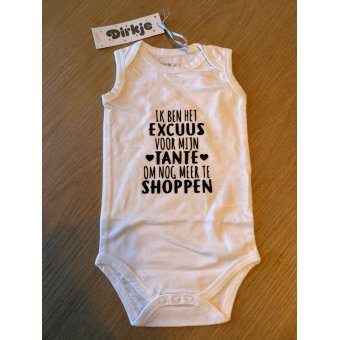 Romper maat 62/68 "Ik ben het excuus van mijn tante"
