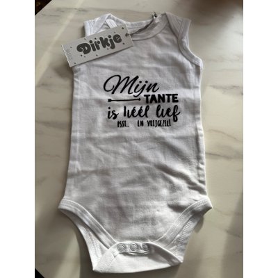 Romper maat 62/68 "Mijn tante is heel lief" Romper maat 62/68 "Mijn tante is heel lief"