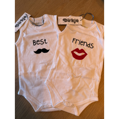 Rompertje tweeling maat 62/68 "Best Friends"