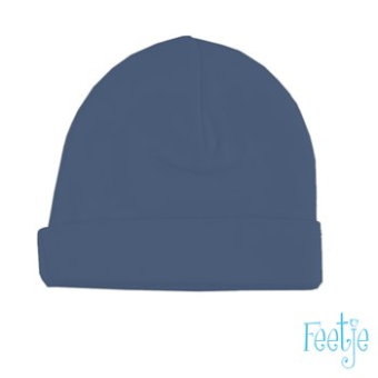 Babymutsje donker blauw