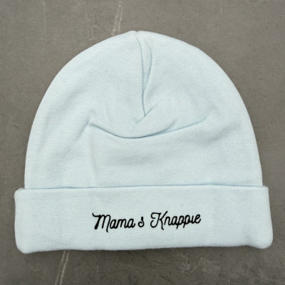Babymutsje "mama's knappie" Babymutsje "mama's knappie"
