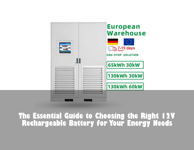The Essential Guide to Choosing the Right 12V Rechargeable Battery for Your Energy Needs