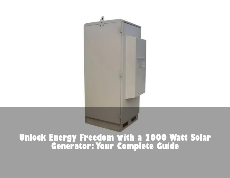 Unlock Energy Freedom with a 2000 Watt Solar Generator: Your Complete Guide | HJ Energy Storage News