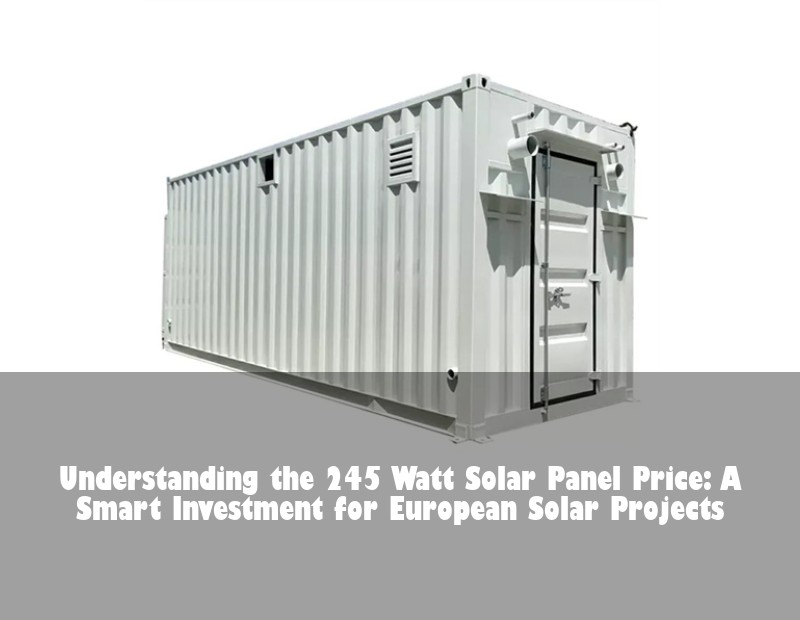 Understanding the 245 Watt Solar Panel Price: A Smart Investment for European Solar Projects