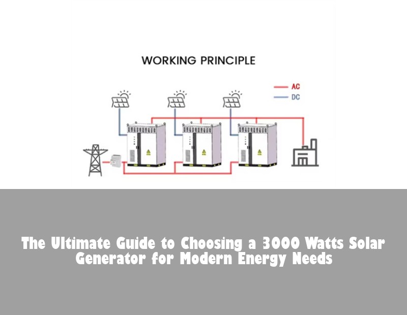 The Ultimate Guide to Choosing a 3000 Watts Solar Generator for Modern Energy Needs | HJ Energy Storage News
