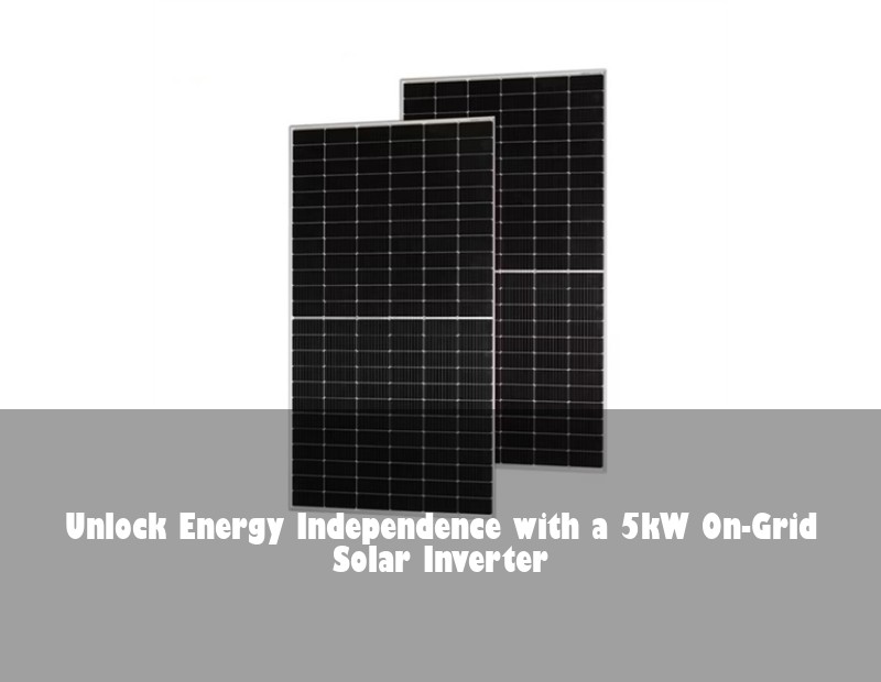 Unlock Energy Independence with a 5kW On-Grid Solar Inverter