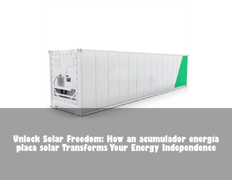 Unlock Solar Freedom: How an acumulador energia placa solar Transforms Your Energy Independence
