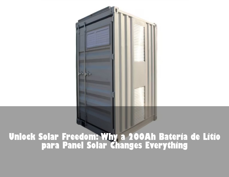 Unlock Solar Freedom: Why a 200Ah Bateria de Litio para Panel Solar Changes Everything