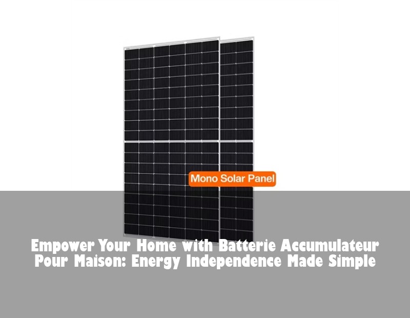 Empower Your Home with Batterie Accumulateur Pour Maison: Energy Independence Made Simple