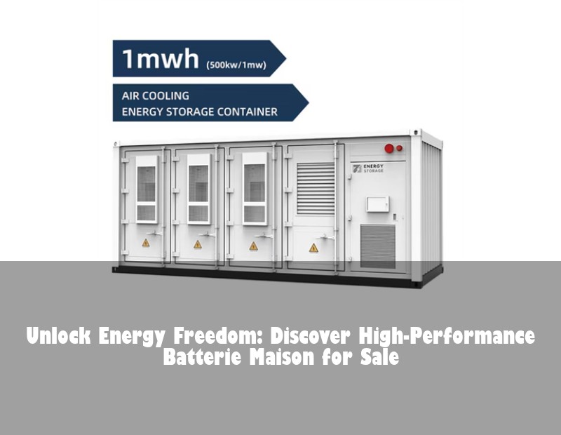 Unlock Energy Freedom: Discover High-Performance Batterie Maison for Sale
