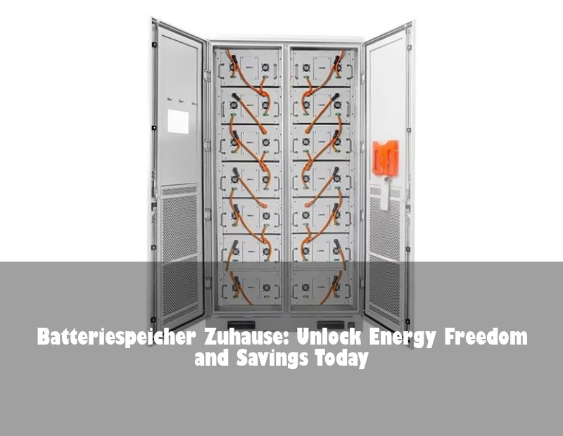 Batteriespeicher Zuhause: Unlock Energy Freedom and Savings Today