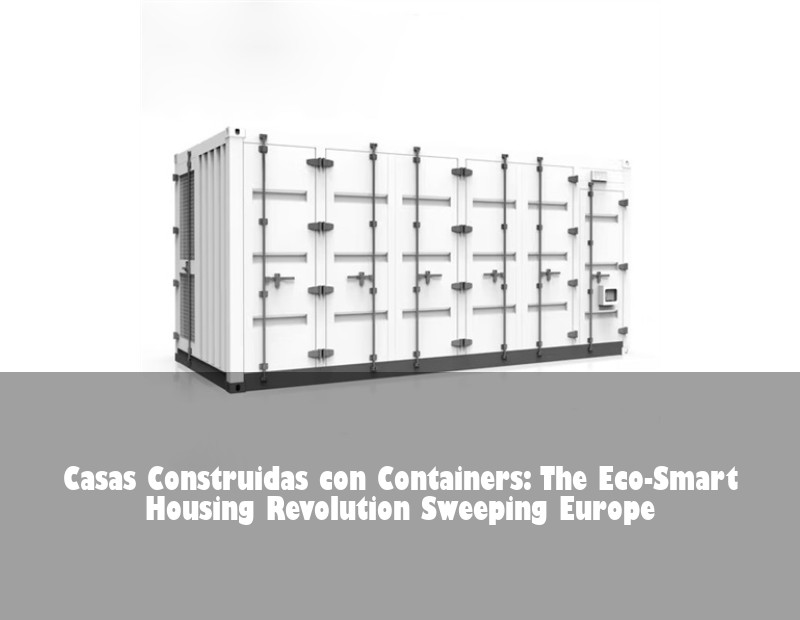 Casas Construidas con Containers: The Eco-Smart Housing Revolution Sweeping Europe