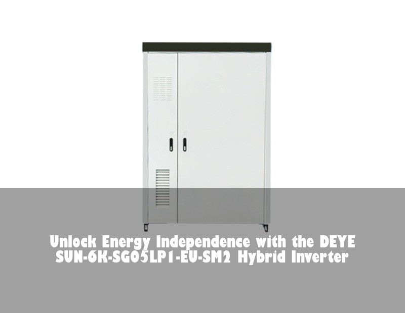 Unlock Energy Independence with the DEYE SUN-6K-SG05LP1-EU-SM2 Hybrid Inverter
