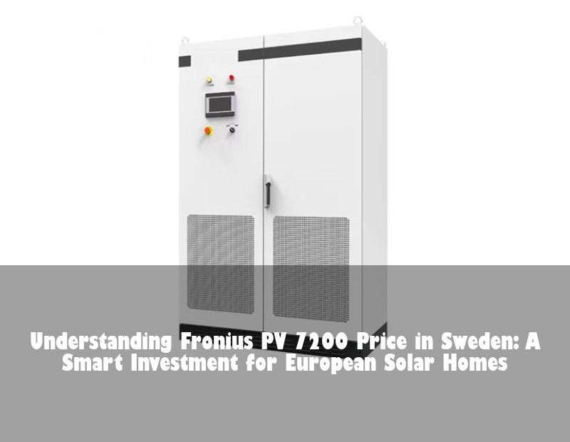 Understanding Fronius PV 7200 Price in Sweden: A Smart Investment for European Solar Homes