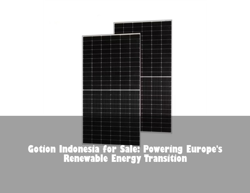 Gotion Indonesia for Sale: Powering Europe's Renewable Energy Transition | HJ Energy Storage News