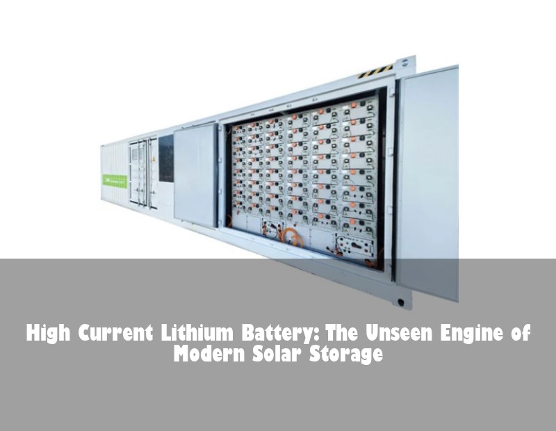 High Current Lithium Battery: The Unseen Engine of Modern Solar Storage