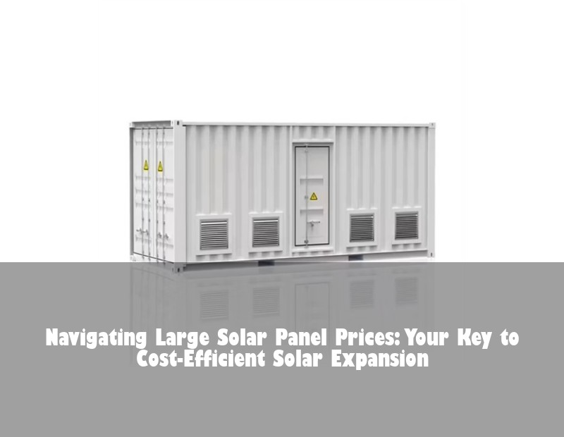 Navigating Large Solar Panel Prices: Your Key to Cost-Efficient Solar Expansion