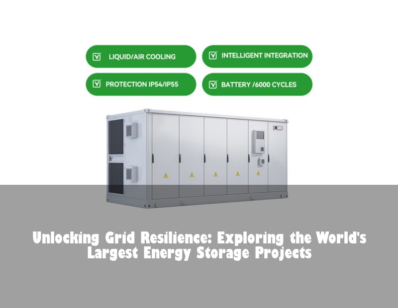 Unlocking Grid Resilience: Exploring the World's Largest Energy Storage Projects