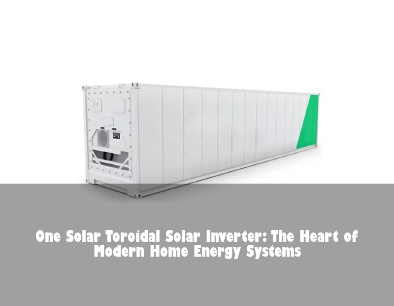 One Solar Toroidal Solar Inverter: The Heart of Modern Home Energy Systems