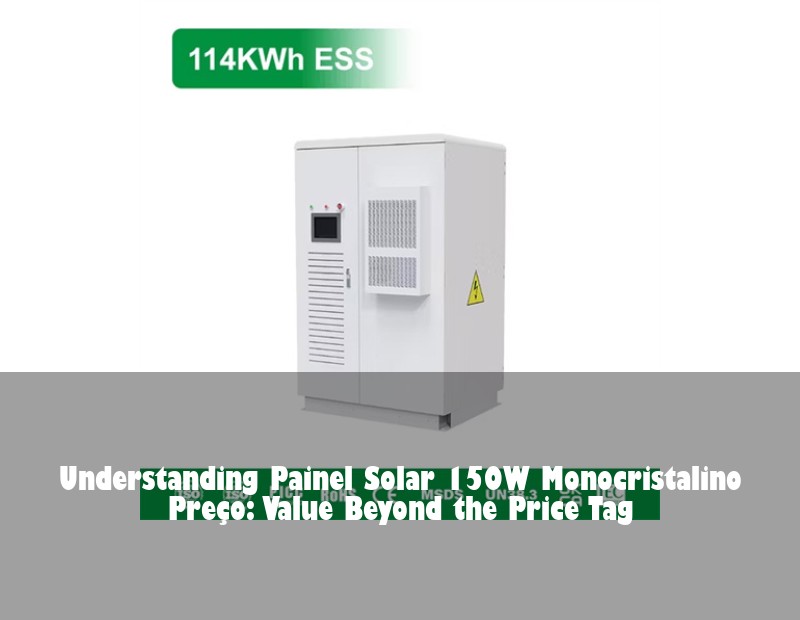 Understanding Painel Solar 150W Monocristalino Preço: Value Beyond the Price Tag