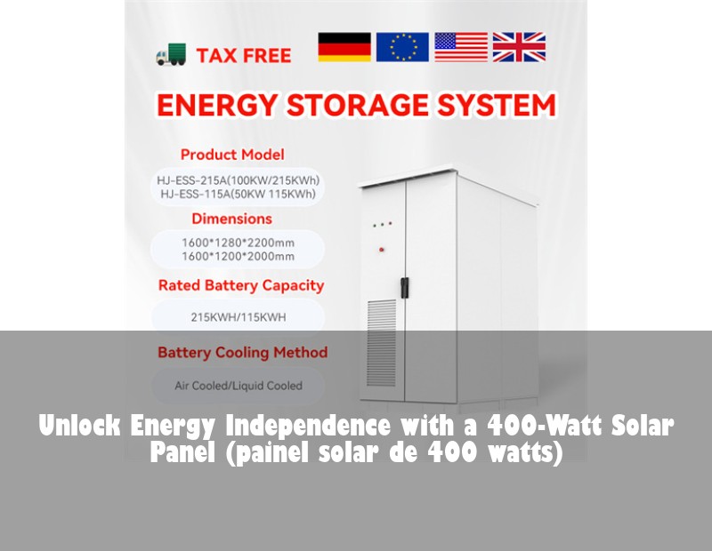Unlock Energy Independence with a 400-Watt Solar Panel (painel solar de 400 watts)