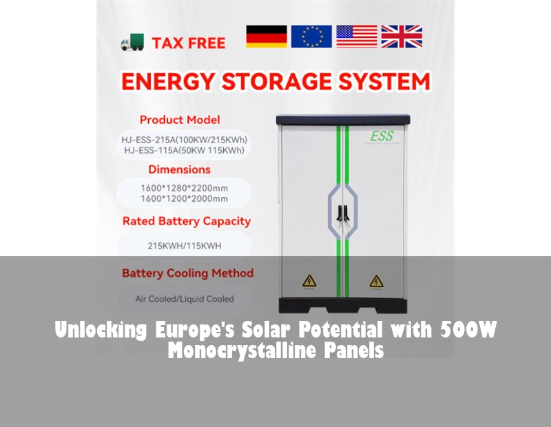 Unlocking Europe's Solar Potential with 500W Monocrystalline Panels