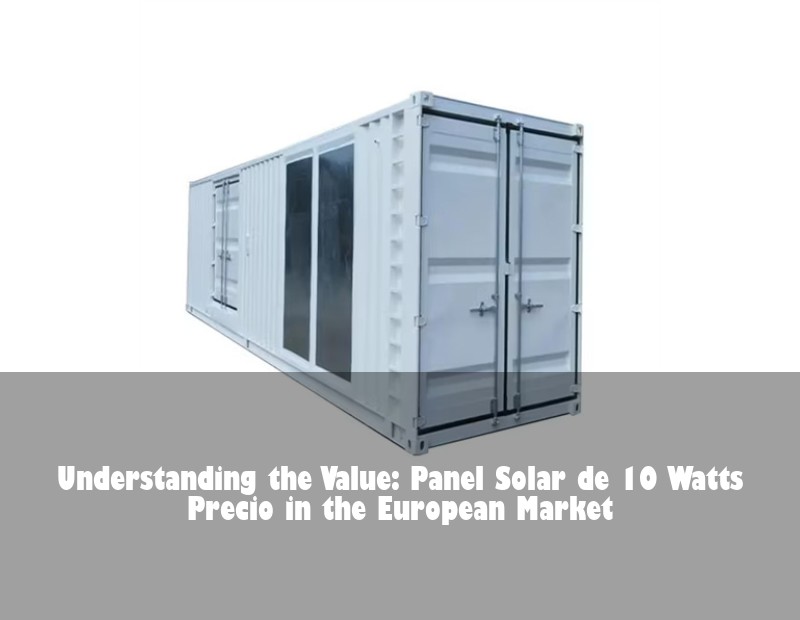 Understanding the Value: Panel Solar de 10 Watts Precio in the European Market