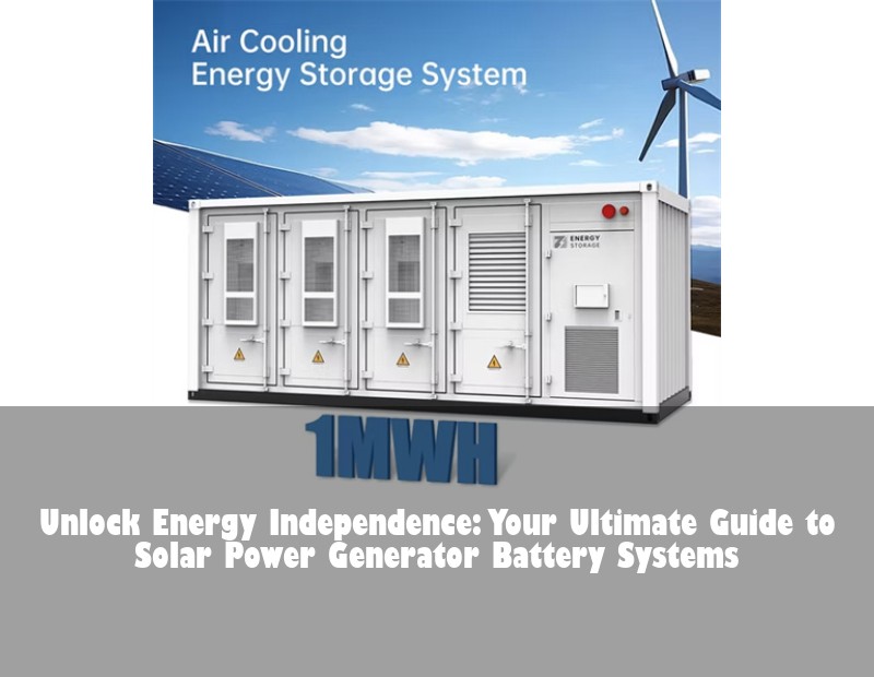 Unlock Energy Independence: Your Ultimate Guide to Solar Power Generator Battery Systems