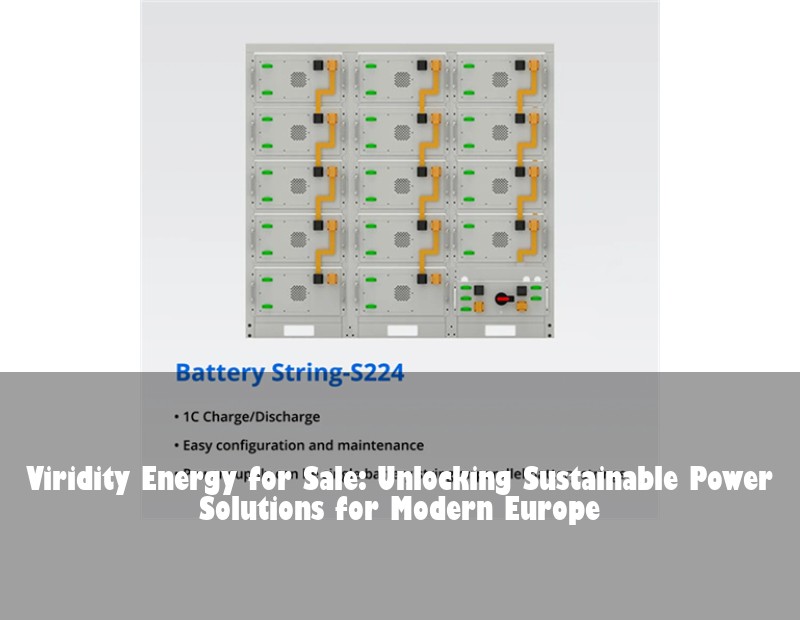 Viridity Energy for Sale: Unlocking Sustainable Power Solutions for Modern Europe